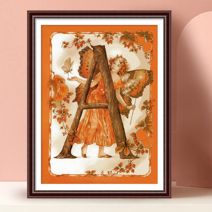 Letter Girl - Full Round Drill Diamond Painting 35*45CM