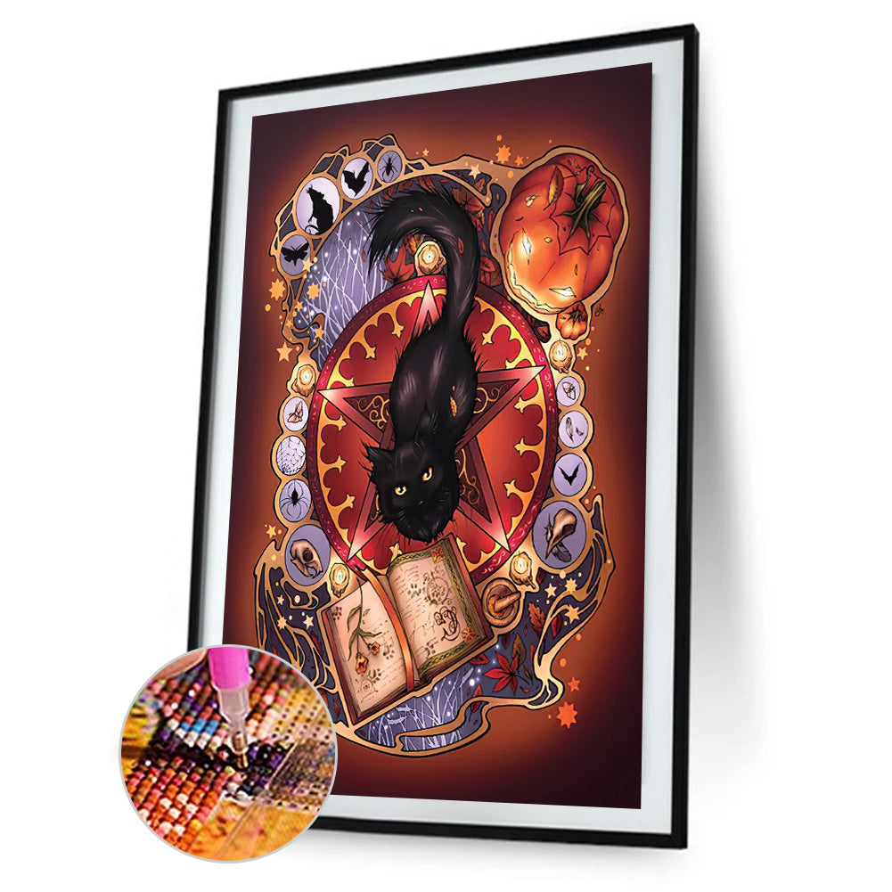 Halloween Pumpkin - Full Round Drill Diamond Painting 45*65CM