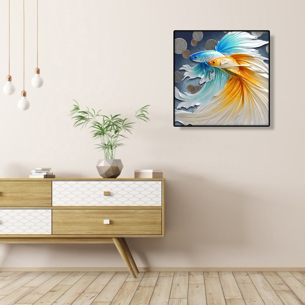 Guppy Fish - Full Round Drill Diamond Painting 30*30CM