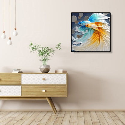 Guppy Fish - Full Round Drill Diamond Painting 30*30CM