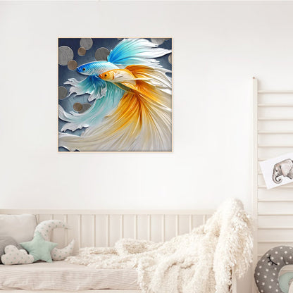 Guppy Fish - Full Round Drill Diamond Painting 30*30CM