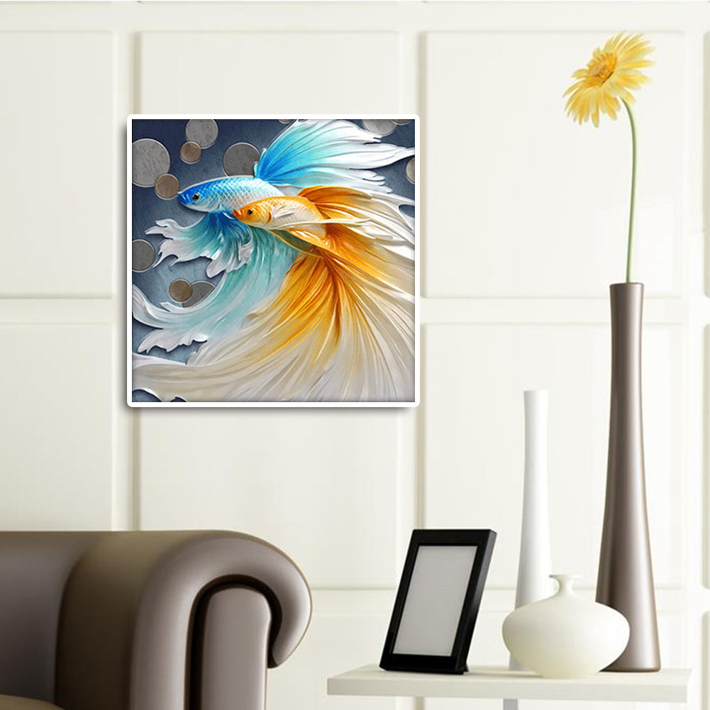 Guppy Fish - Full Round Drill Diamond Painting 30*30CM