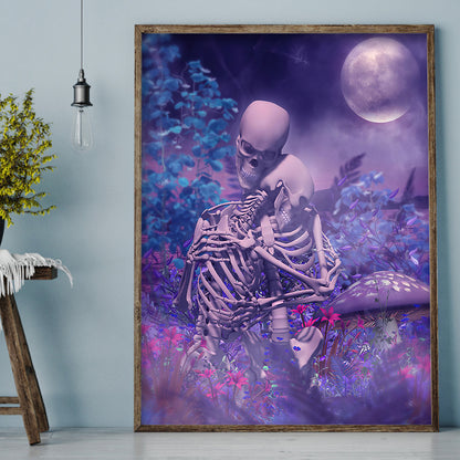 Beautiful Skull - Full Round Drill Diamond Painting 30*40CM