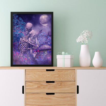 Beautiful Skull - Full Round Drill Diamond Painting 30*40CM