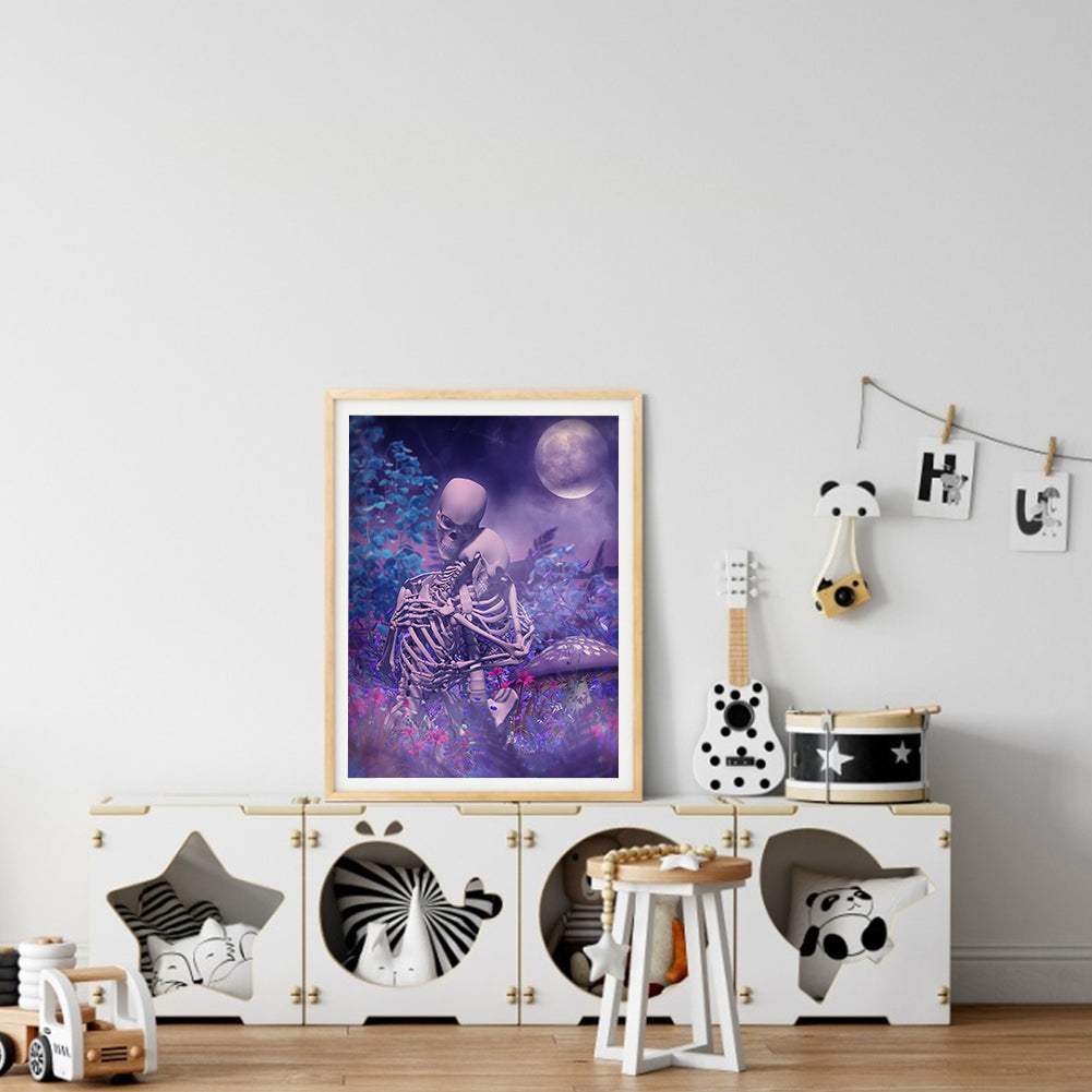 Beautiful Skull - Full Round Drill Diamond Painting 30*40CM
