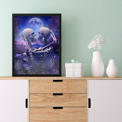 Beautiful Skull - Full Round Drill Diamond Painting 30*40CM