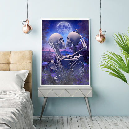 Beautiful Skull - Full Round Drill Diamond Painting 30*40CM