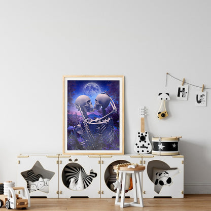 Beautiful Skull - Full Round Drill Diamond Painting 30*40CM