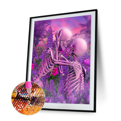 Beautiful Skull - Full Round Drill Diamond Painting 30*40CM