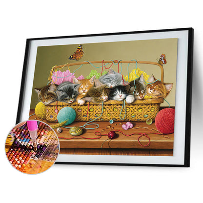 Furball Cat - Full Round Drill Diamond Painting 40*30CM