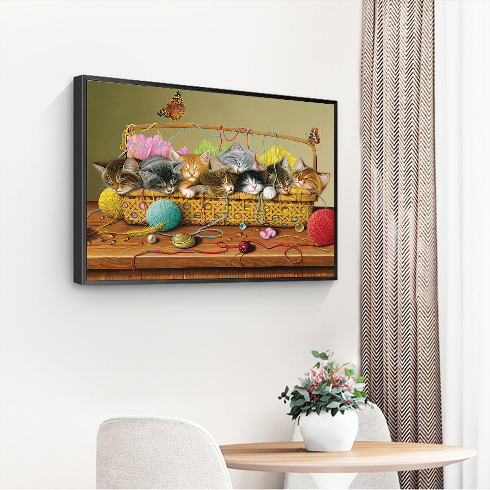 Furball Cat - Full Round Drill Diamond Painting 40*30CM