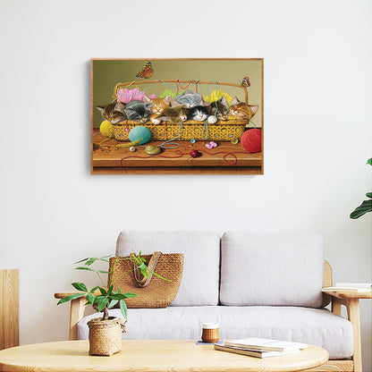 Furball Cat - Full Round Drill Diamond Painting 40*30CM