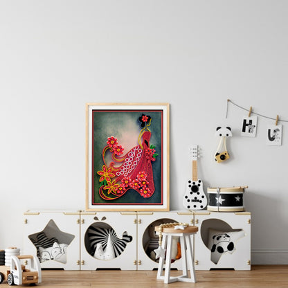 Dress Ladies - Special Shaped Drill Diamond Painting 30*40CM