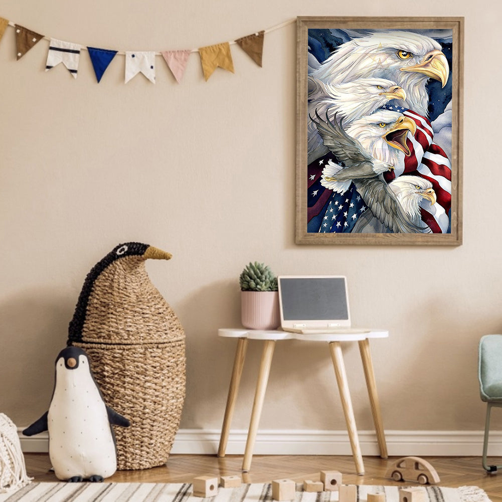 USA Eagle - Full Round Drill Diamond Painting 30*40CM