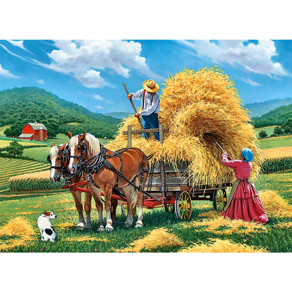 Village Car - Full Round Drill Diamond Painting 40*30CM