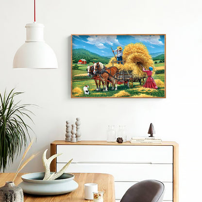Village Car - Full Round Drill Diamond Painting 40*30CM