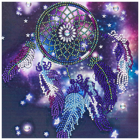 Blue Dreamcatcher - Special Shaped Drill Diamond Painting 30*30CM