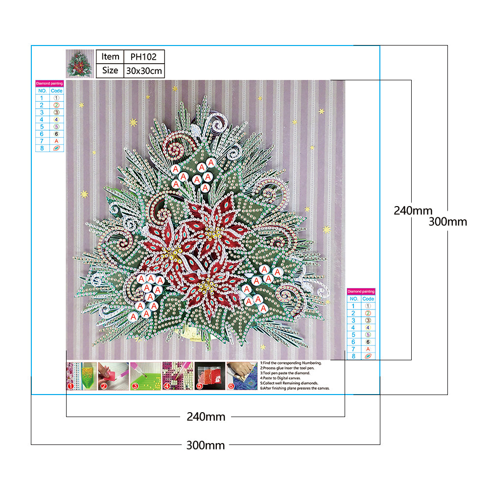 Paper Quilling - Special Shaped Drill Diamond Painting 30*30CM