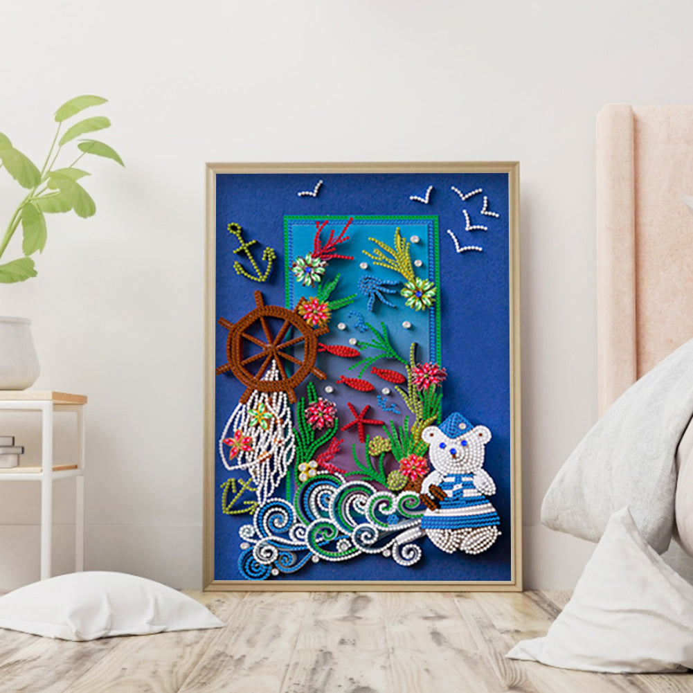 Bear - Special Shaped Drill Diamond Painting 30*40CM