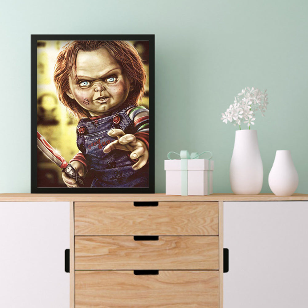 Horror Doll - Full Round Drill Diamond Painting 30*40CM