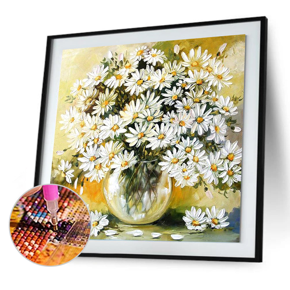Chrysanthemum - Full Round Drill Diamond Painting 30*30CM