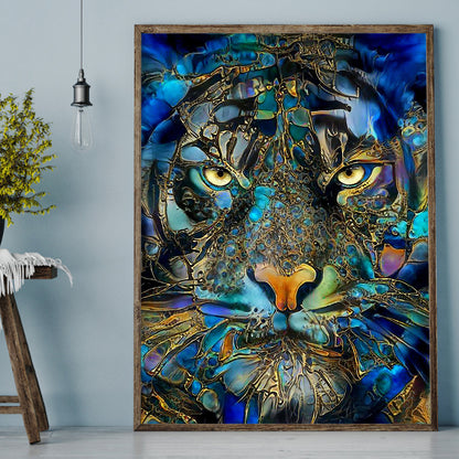 Blue Tiger - Full Round Drill Diamond Painting 30*40CM