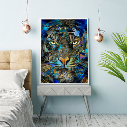 Blue Tiger - Full Round Drill Diamond Painting 30*40CM
