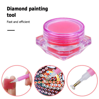 Diamond Painting Kit Glue Clay with Storage Box Point Drill Beads Pen Mud