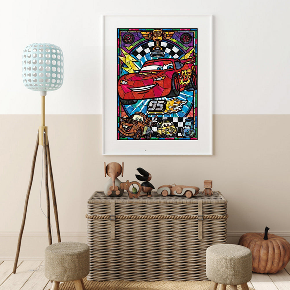 Glass Cartoon - Full Round Drill Diamond Painting 30*40CM
