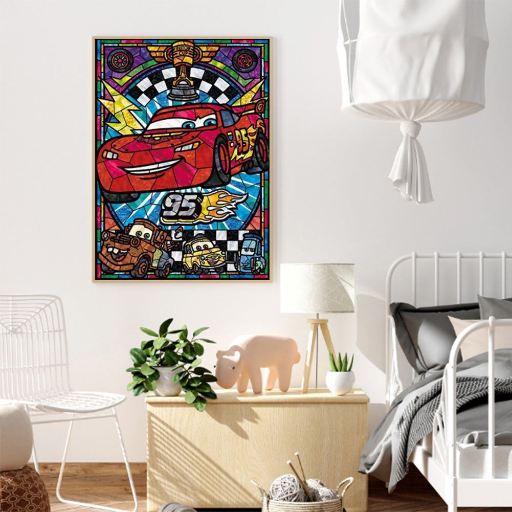 Glass Cartoon - Full Round Drill Diamond Painting 30*40CM