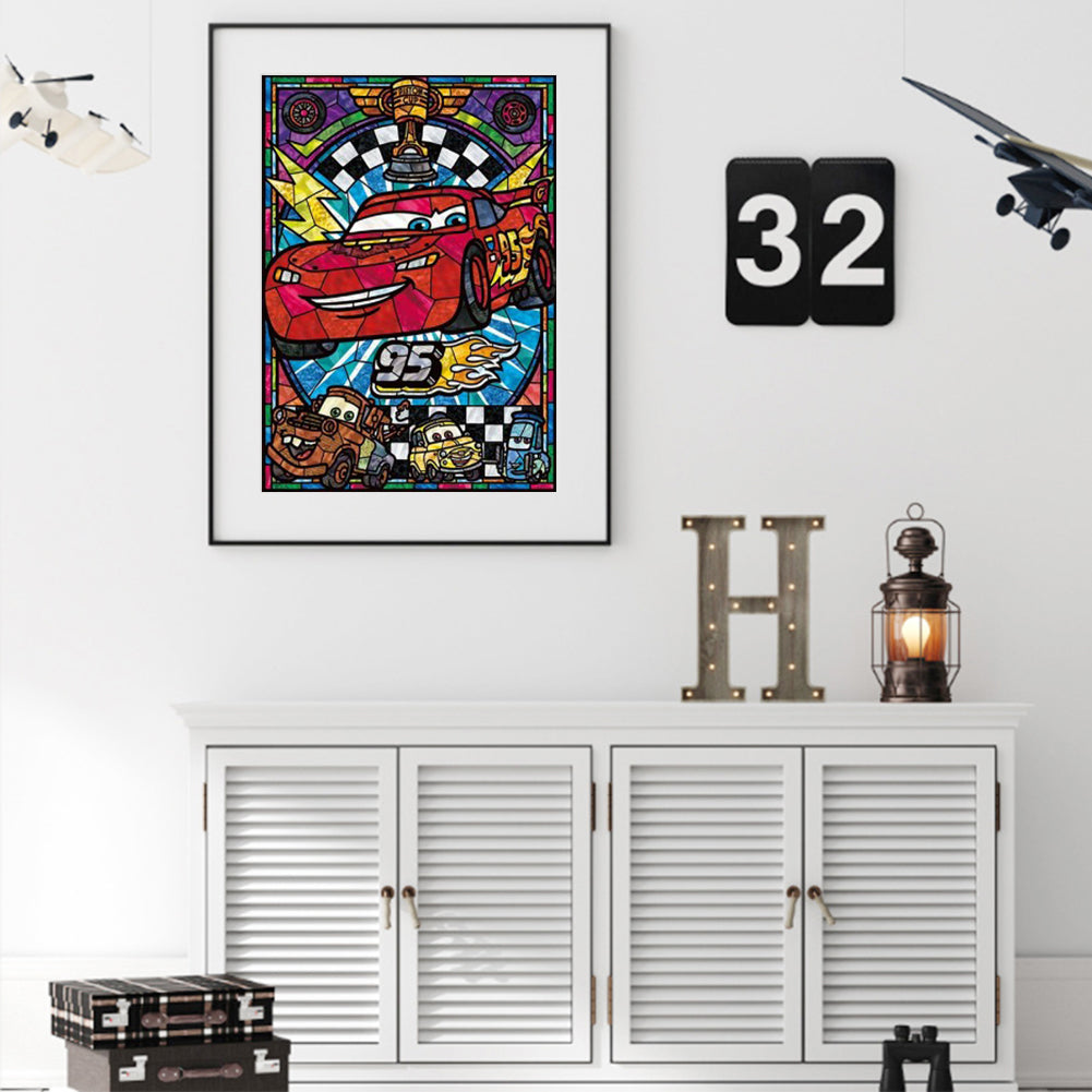 Glass Cartoon - Full Round Drill Diamond Painting 30*40CM