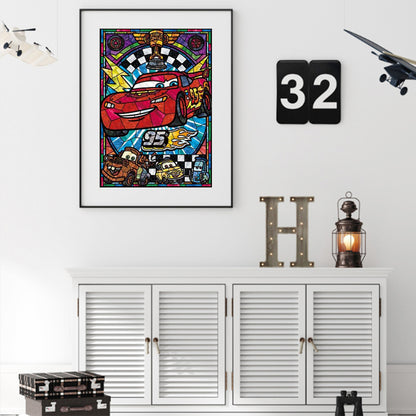 Glass Cartoon - Full Round Drill Diamond Painting 30*40CM