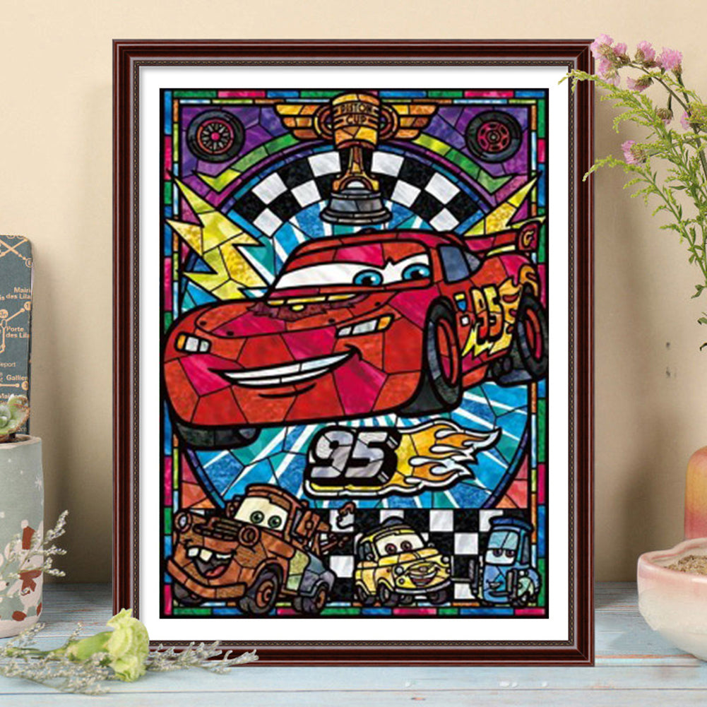 Glass Cartoon - Full Round Drill Diamond Painting 30*40CM