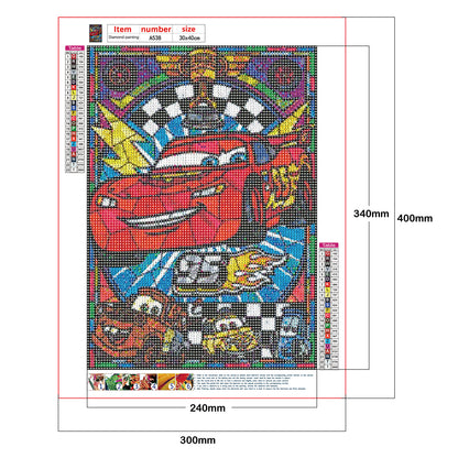 Glass Cartoon - Full Round Drill Diamond Painting 30*40CM