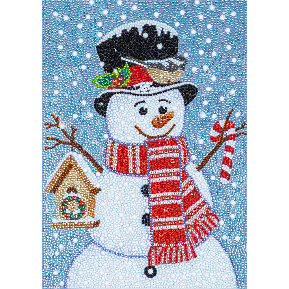 Cartoon Snowman - Special Shaped Drill Diamond Painting 30*40CM