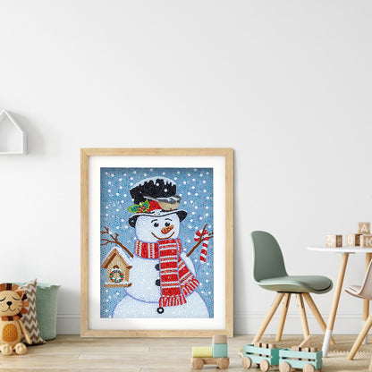 Cartoon Snowman - Special Shaped Drill Diamond Painting 30*40CM
