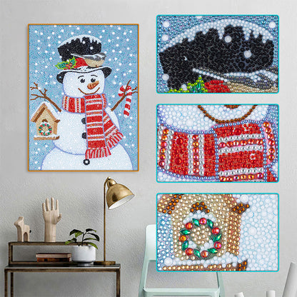 Cartoon Snowman - Special Shaped Drill Diamond Painting 30*40CM