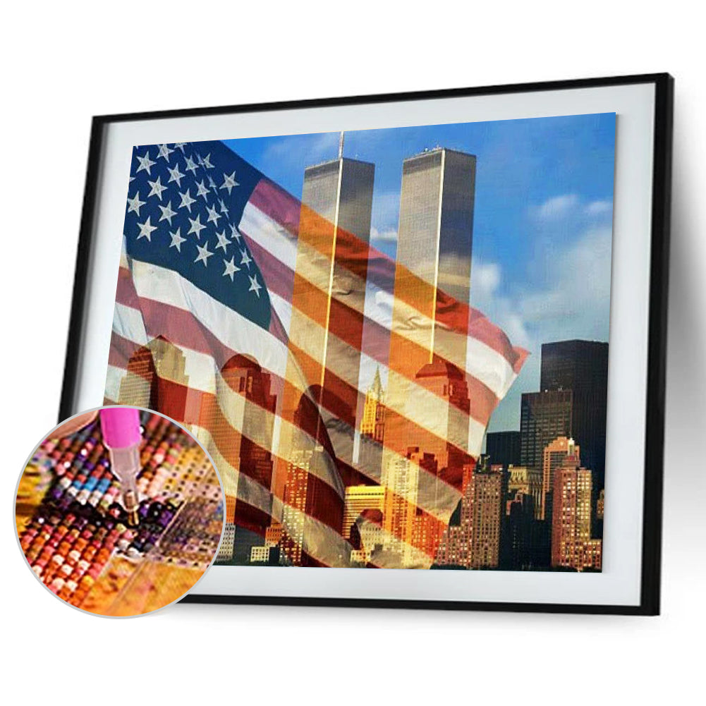 Twin Towers - Full Round Drill Diamond Painting 40*30CM