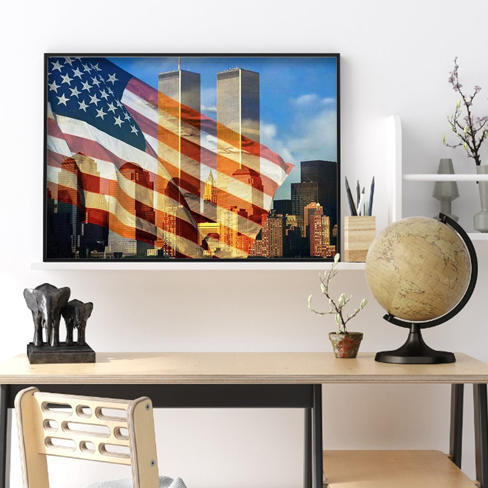Twin Towers - Full Round Drill Diamond Painting 40*30CM