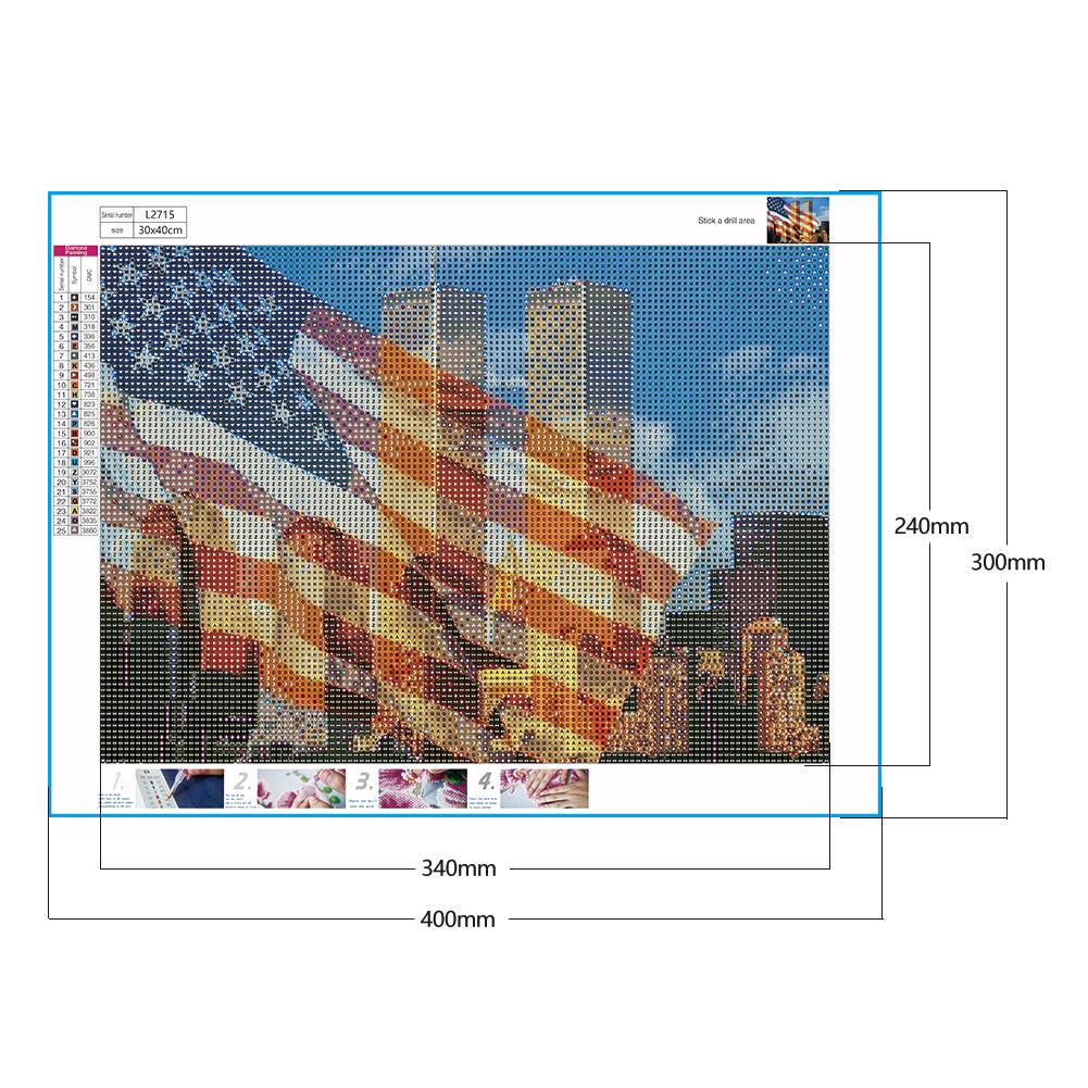 Twin Towers - Full Round Drill Diamond Painting 40*30CM