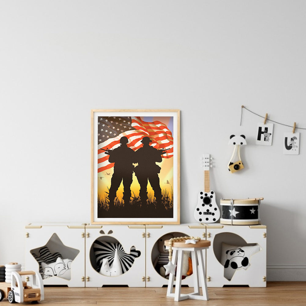 Flag - Full Round Drill Diamond Painting 30*40CM