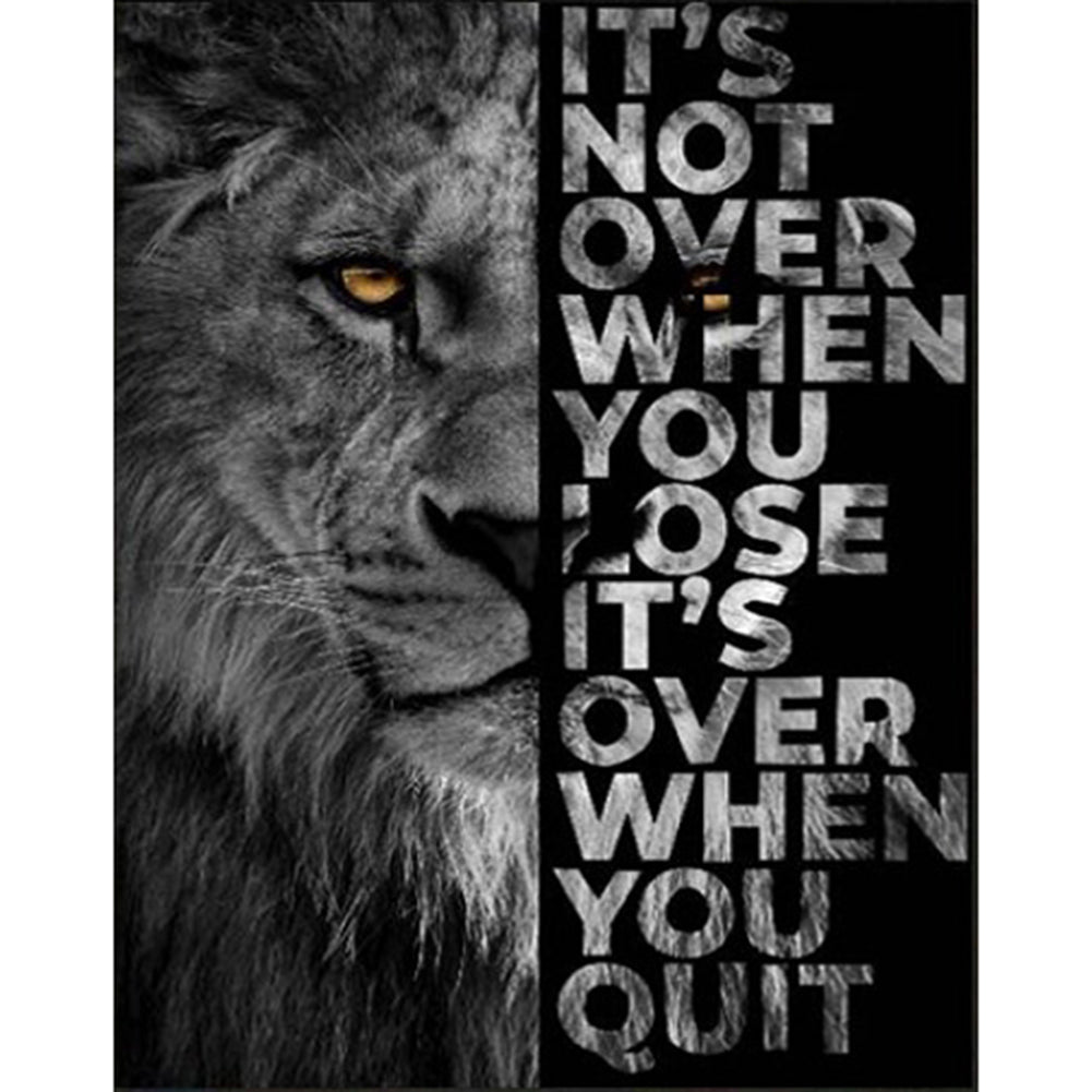 Letters Lion - Full Round Drill Diamond Painting 40*50CM
