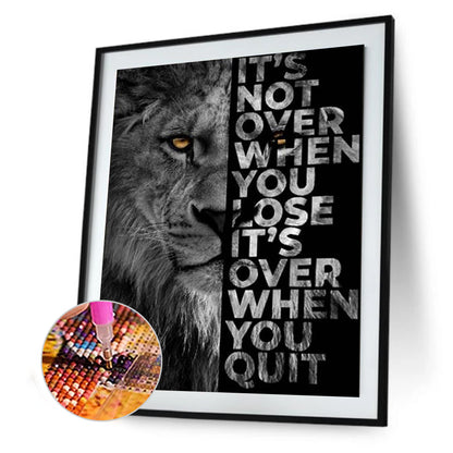 Letters Lion - Full Round Drill Diamond Painting 40*50CM