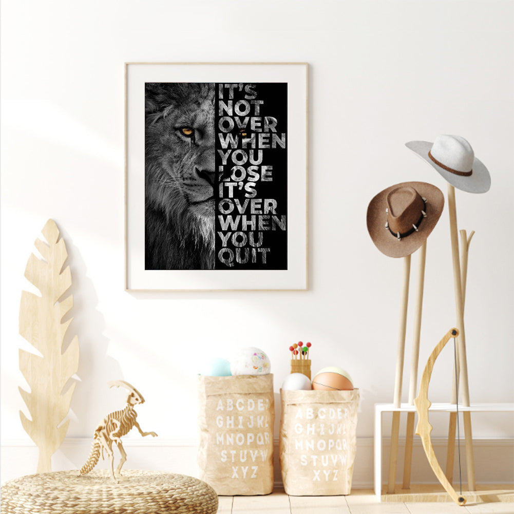 Letters Lion - Full Round Drill Diamond Painting 40*50CM