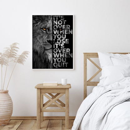 Letters Lion - Full Round Drill Diamond Painting 40*50CM