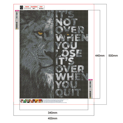Letters Lion - Full Round Drill Diamond Painting 40*50CM