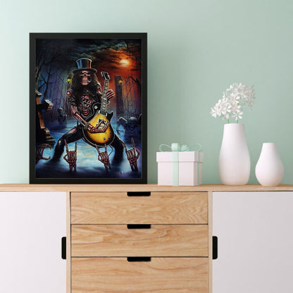 Skeleton Guitarist - Full Round Drill Diamond Painting 30*40CM