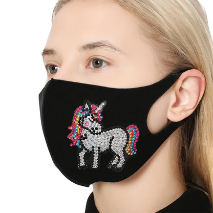 DIY Partial Diamond Painting Mask with Chain Kit Mosaic Decorative Masks