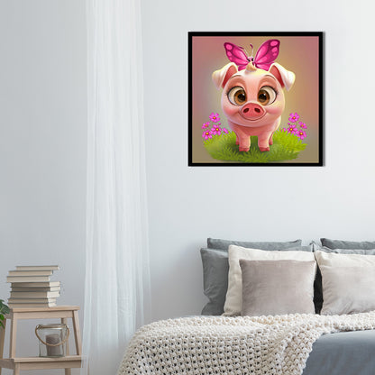 Cute Pig - Full Round Drill Diamond Painting 30*30CM