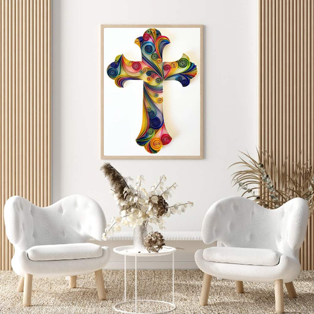 Cross - Full Round Drill Diamond Painting 30*40CM